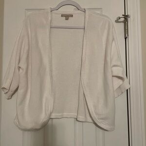 NWOT Woman within white 3/4 Length sleeve sweater size 14/16 W